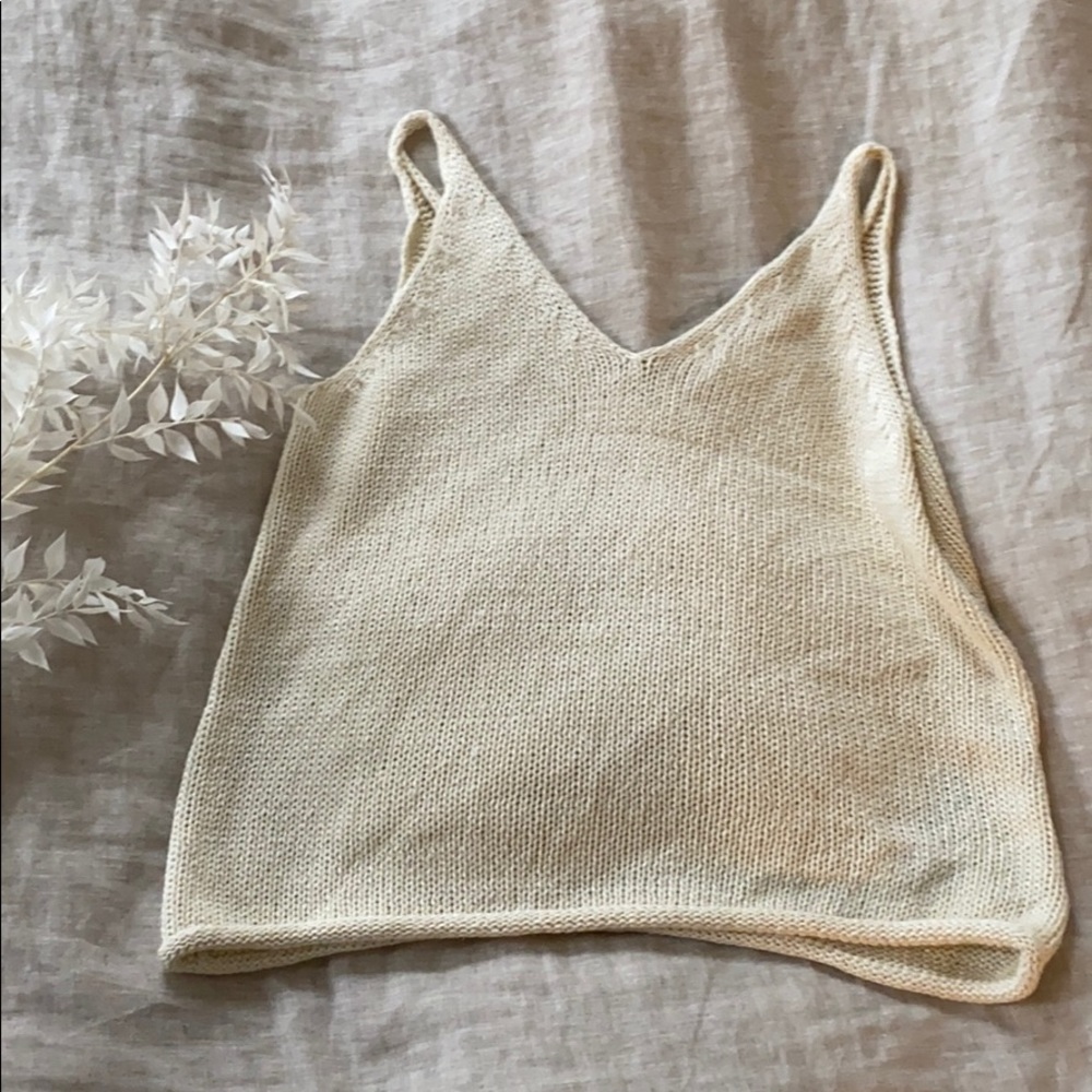H&M knitted tank cropped xs